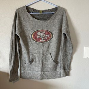 SF 49ers sweater.